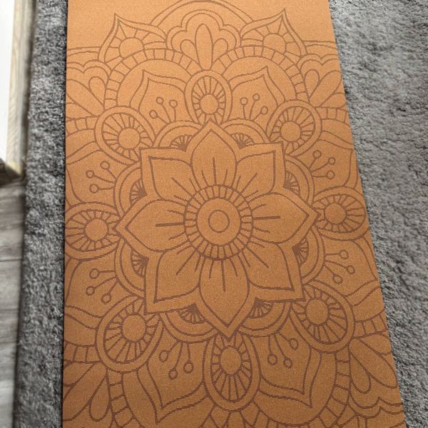 Корковий йога-коврик Mandala Balance F-01-01 фото
