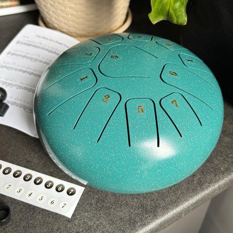 Дощовий язичковий барабан (глюкофон) на 11 пелюсток (Steel Tongue Drum) H-01-06 фото