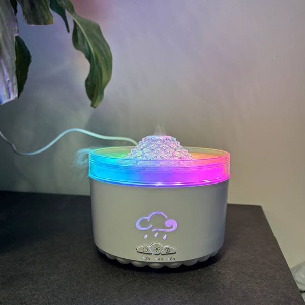 Безшумний ультразвуковий зволожувач повітря та аромадифузор з RGB-підсвіткою B-02-03 фото
