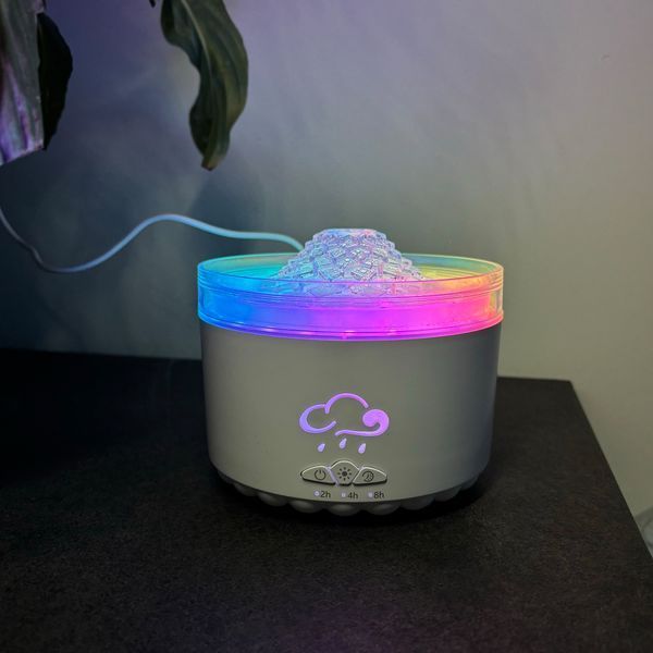 Безшумний ультразвуковий зволожувач повітря та аромадифузор з RGB-підсвіткою B-02-03 фото